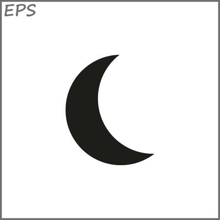 moon icon, vector illustrationのイラスト素材