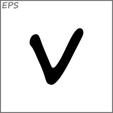 Check mark; tick; yes; vote - vector icon on background.のイラスト素材