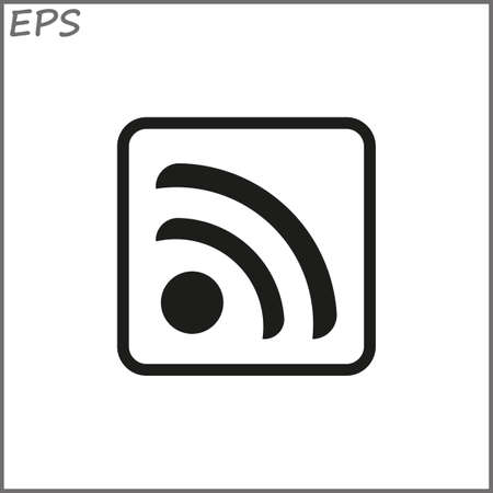 RSS sign icons. RSS feed symbols on background.のイラスト素材