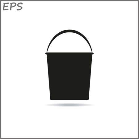 Water Bucket icon. Vector style is flat symbols.のイラスト素材