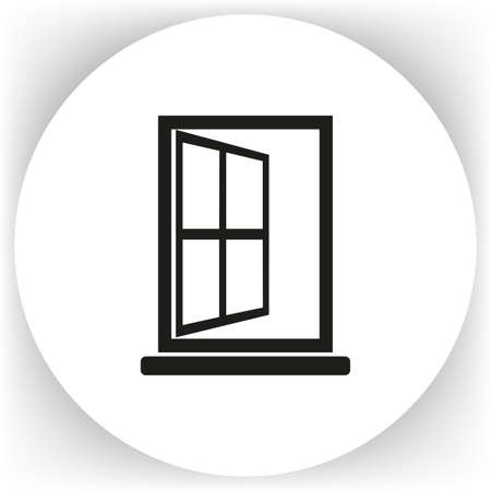 Window linear icon - vector symbol or logoのイラスト素材