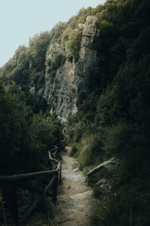 Human for scale on hikeの写真素材