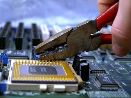 Motherboard chipset repairの写真素材