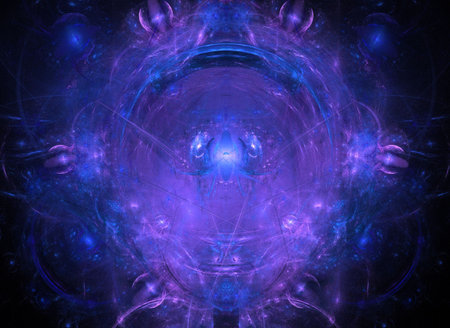 Abstract blue bubbles