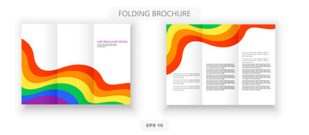 Tri-fold LGBT BROCHURE DESIGN, Vector graphicsのイラスト素材