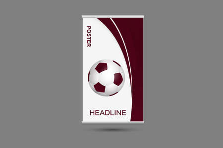 Soccer Football Sport Season Game Poster Vector Football vertical poster with ballのイラスト素材