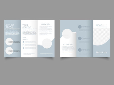 Business triple leaflet brochure template design. vector graphics.のイラスト素材