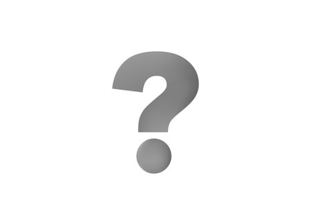 Gray question mark. Vector graphics for design.