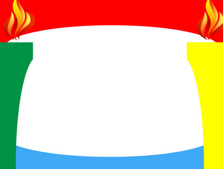 Colored lines on a white background. Bright design.のイラスト素材