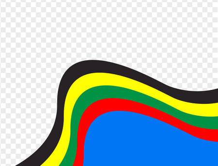 Abstract multicolored background. Vector graphics for design. Waves, texture. Colored lines on a white background. Bright design.のイラスト素材