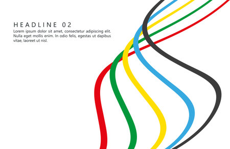 Abstract curly line with color.のイラスト素材