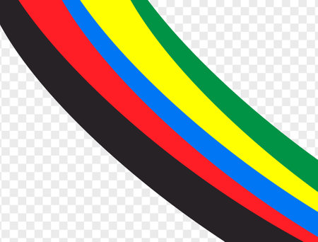 Curved colored lines on a white background. Vector graphics for design. colored backgroundのイラスト素材