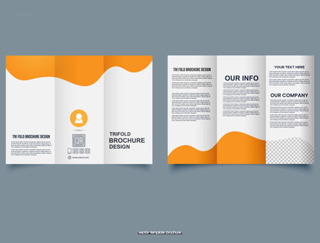 Explore our Modern TriFold Corporate business trifold brochure template.のイラスト素材