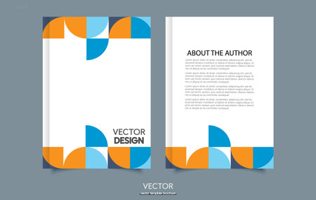 Book cover Flyer brochure cover design template for business, geometric shapes.のイラスト素材
