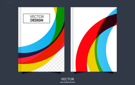 Creating a creative, with coloring book. Color wave Flyer Design, Corporate Business Flyerのイラスト素材