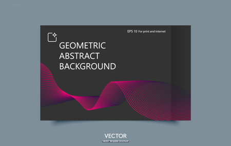 Dynamic Wave Design. Minimalist AI Concept with Vibrant Wave Patterns.のイラスト素材