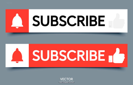 Subscribe banner. Infographics element for social networks.のイラスト素材