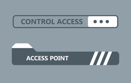 Cyberpunk decal. Access control icons and login points. Buttons for websites