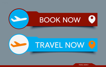 Advertising banner design for travel agency and air travel. Vectorのイラスト素材