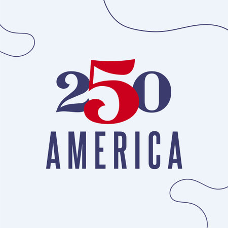 America 250 Anniversary Vector Design. Perfect for Independence Day, historical events, and...