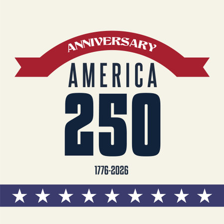 Vector illustration celebrating the 250th anniversary of the United States of Americaのイラスト素材