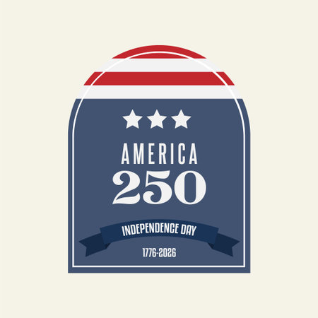 Vector illustration celebrating the 250th anniversary of the United States of Americaのイラスト素材