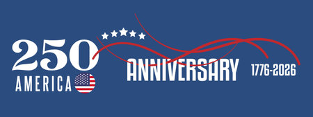 Web banner for the 250th anniversary of the United States.のイラスト素材