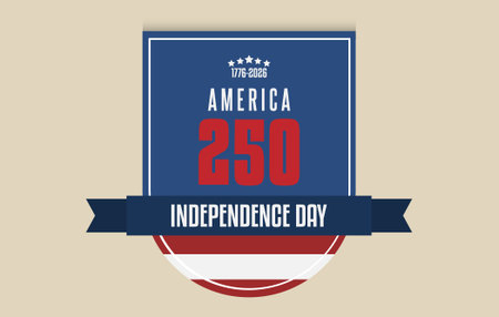 Shield America 250. Independence Day design.のイラスト素材