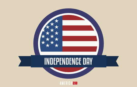 Shield America 250. Independence Day design.のイラスト素材