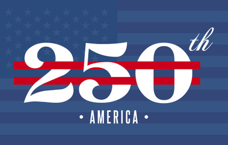 USA 250th Independence Day Anniversary Patriotic Vectorのイラスト素材