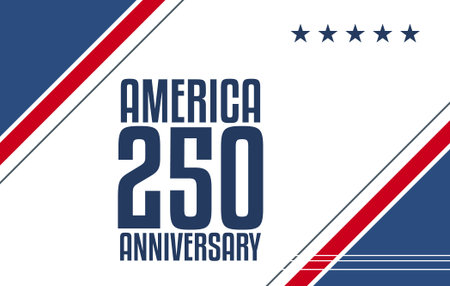 America 250 Anniversary Patriotic Vector Designのイラスト素材