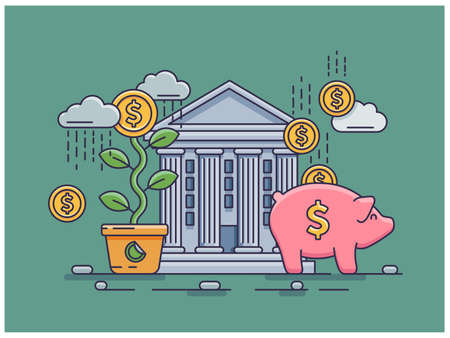 Piggy bank.のイラスト素材