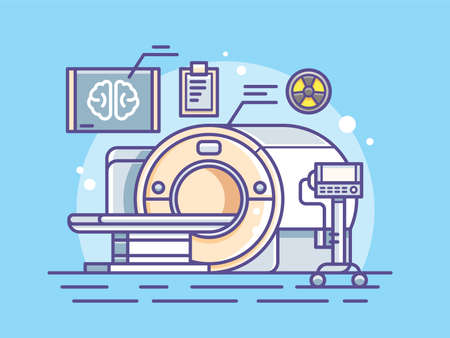 Illustration of medical scanner.のイラスト素材