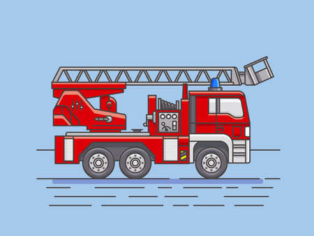 fire engine Vector illustration.のイラスト素材