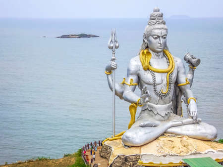 Statue of the god Shiva in India, Karnatakaの写真素材