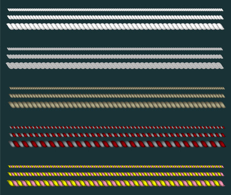 The set consists of ropes of different cross sectionsのイラスト素材