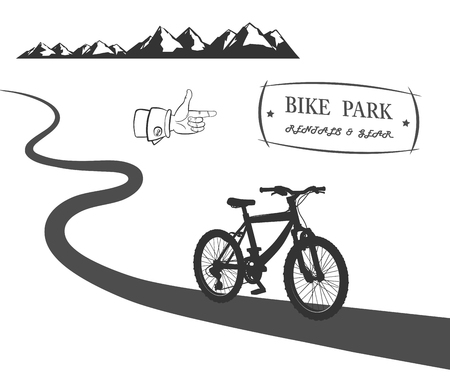 Hop on your bike and be healthyのイラスト素材