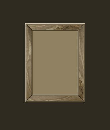 square frame of oak for the painting, the portrait and the other. vector illustration. To work...