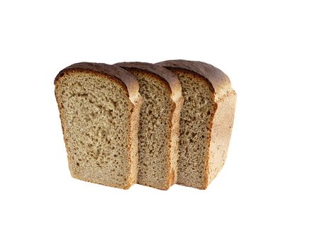 tasty and healthy bread for a healthy diet. isolated on white background without shadows. easy to cut for your design.の写真素材