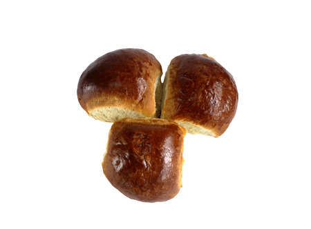 tasty and healthy bread for a healthy diet. isolated on white background without shadows. easy to cut for your design.の写真素材
