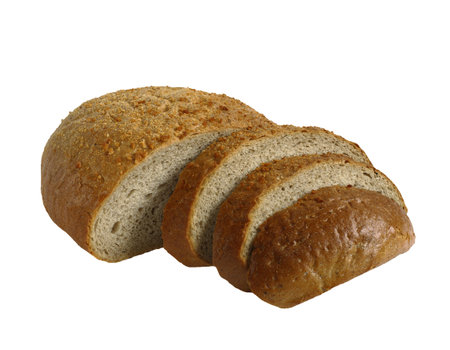 tasty and healthy bread for a healthy diet. isolated on white background without shadows. easy to...