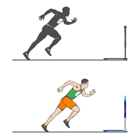 Male athlete acceleratesのイラスト素材