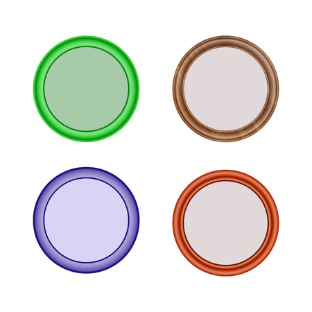 frames for photos, postcards, paintings and printing. baguette of different colors and cross-sections. use in their projects. isolate on white background.のイラスト素材