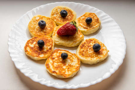 Pancakes with berriesのeditorial素材
