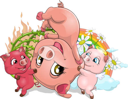 pigsのイラスト素材