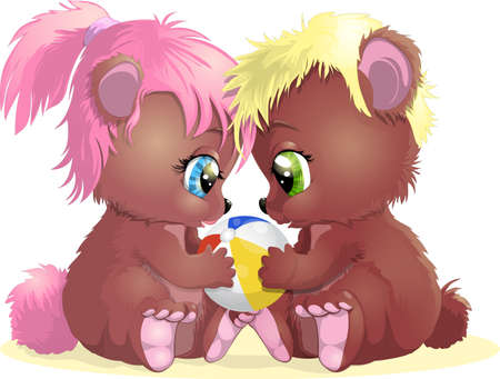 two bearsのイラスト素材