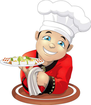 sushi cookのイラスト素材