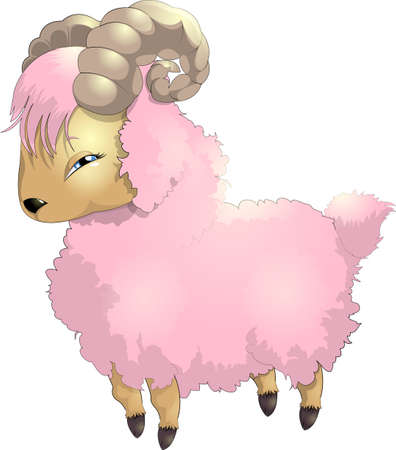 pink goatのイラスト素材