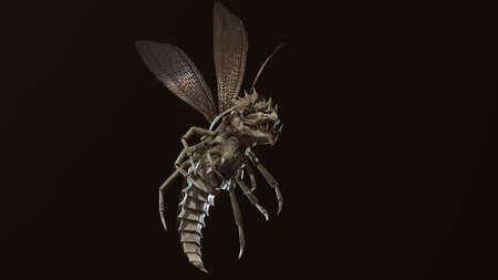the evil bug scarab beetle 3d renderの写真素材
