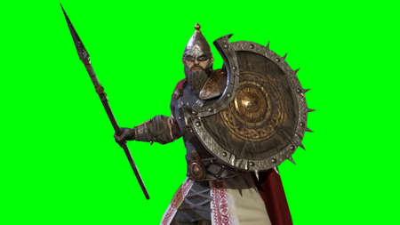 nordic viking 3d render illustrationの写真素材